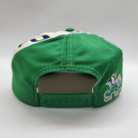 VTG 90s Notre Dame Fighting Irish Snapback Hat Vortex Swirl Twins Enterprise Cap